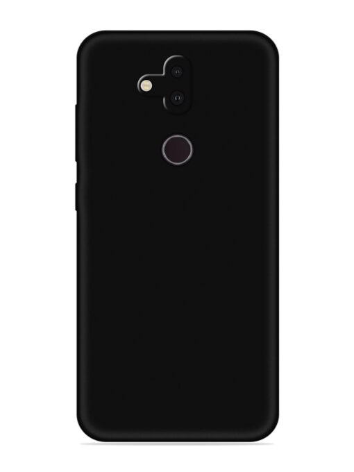 Plain Black Soft Silicone Case for Nokia 8.1 Zapvi