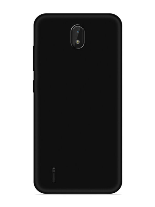 Plain Black Soft Silicone Case for Nokia C01 Plus Zapvi