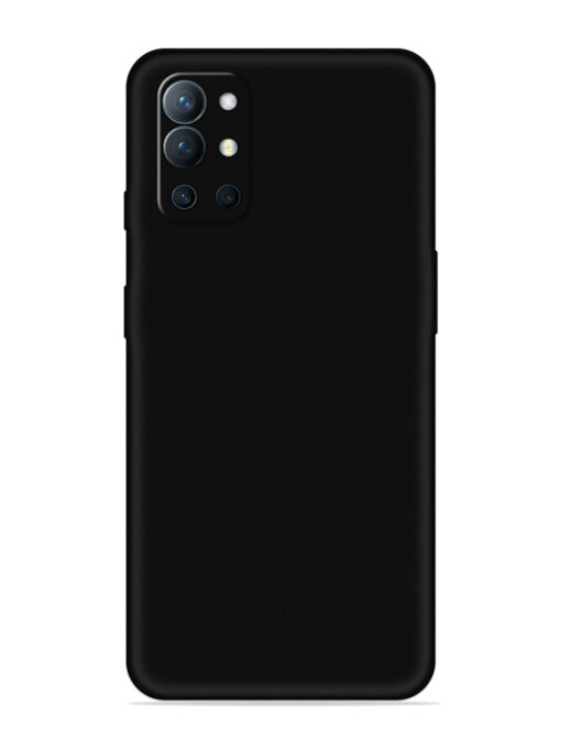 Plain Black Soft Silicone Case for Oneplus 9R (5G) Zapvi