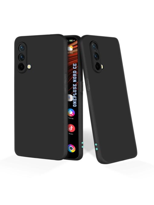 Plain Black Soft Silicone Case for Oneplus Nord Ce (5G)