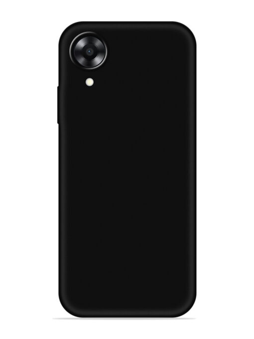 Plain Black Soft Silicone Case for Oppo A17K Zapvi