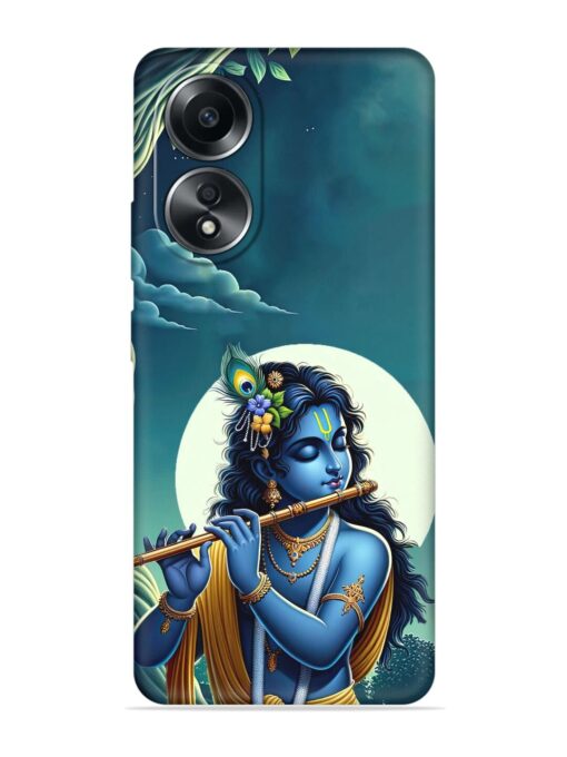 Krishna's Divine Flute Embossed Soft Silicone Case for Oppo A38