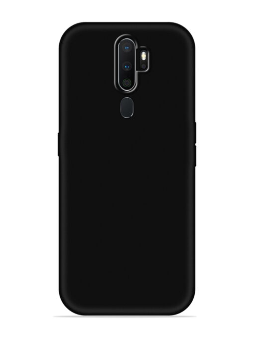 Plain Black Soft Silicone Case for Oppo A5 (2020) Zapvi