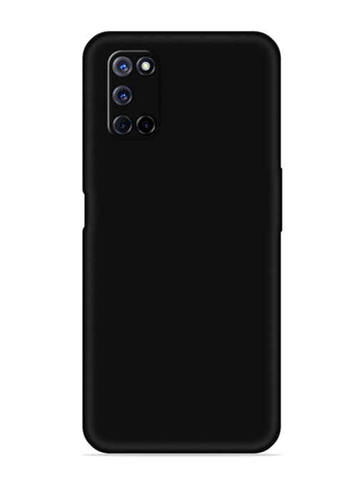 Plain Black Soft Silicone Case for Oppo A72 Zapvi