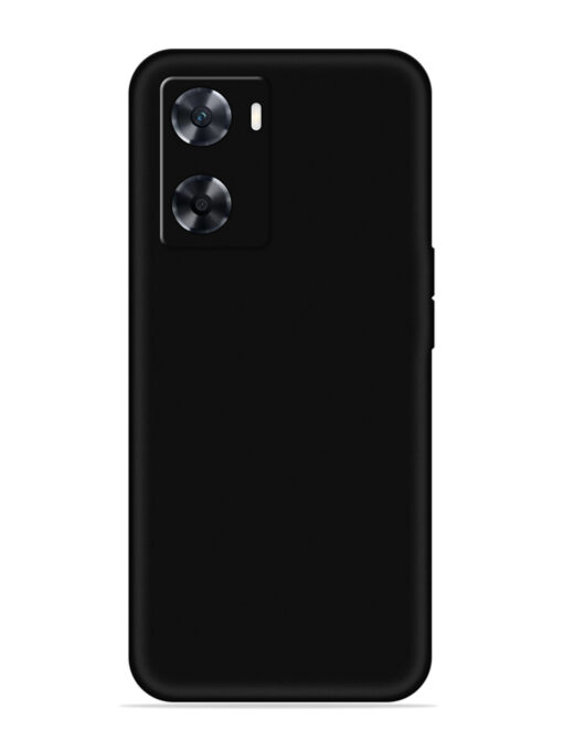 Plain Black Soft Silicone Case for Oppo A77 Zapvi