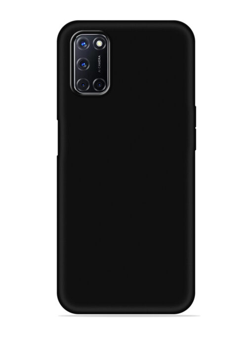 Plain Black Soft Silicone Case for Oppo A92 Zapvi