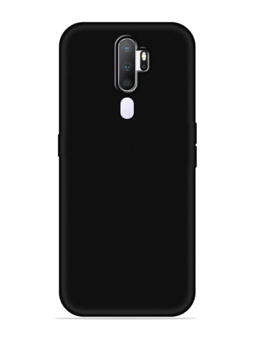 Plain Black Soft Silicone Case for Oppo A9 (2020) Zapvi