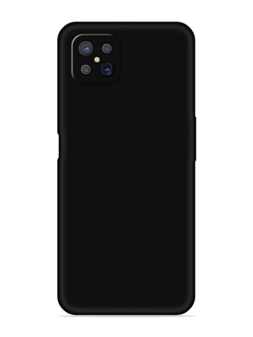 Plain Black Soft Silicone Case for Oppo A92S Zapvi