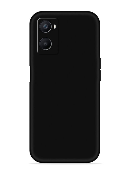 Plain Black Soft Silicone Case for Oppo A96 Zapvi