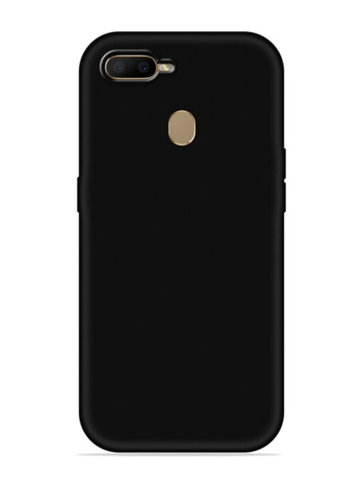 Plain Black Soft Silicone Case for Oppo F9 Pro