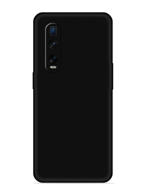 Plain Black Soft Silicone Case for Oppo Find X2 Pro Zapvi