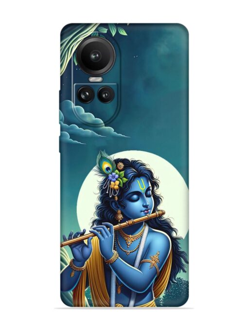 Krishna's Divine Flute Embossed Soft Silicone Case for Oppo Reno 10 (5G) Zapvi