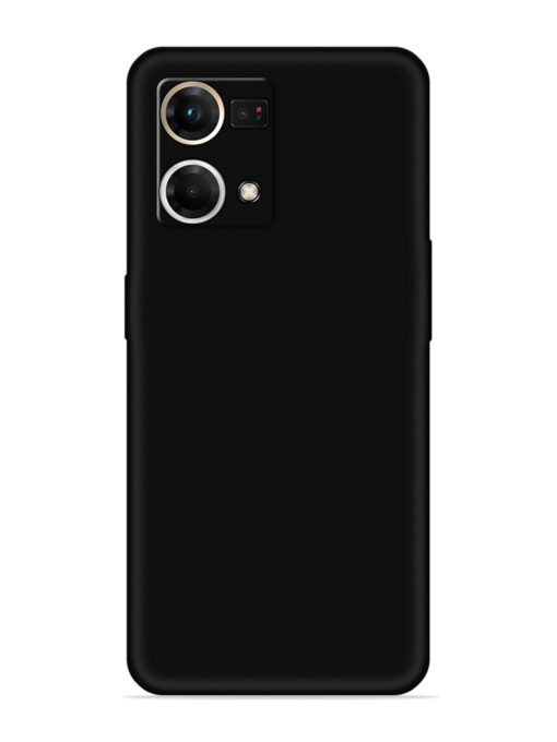 Plain Black Soft Silicone Case for Oppo Reno 7 (4G) Zapvi