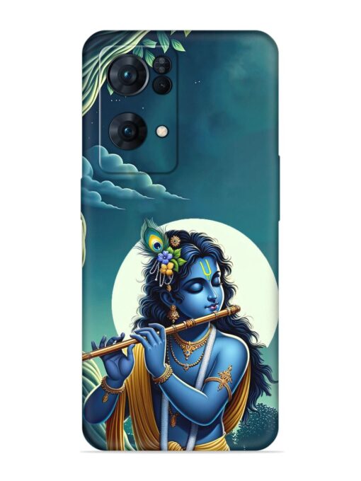 Krishna's Divine Flute Embossed Soft Silicone Case for Oppo Reno 7 Pro (5G) Zapvi