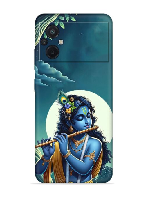 Krishna's Divine Flute Embossed Soft Silicone Case for Poco M5 Zapvi