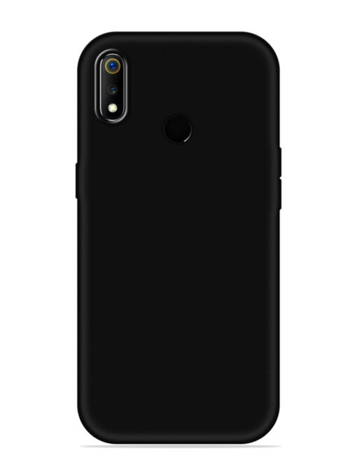 Plain Black Soft Silicone Case for Realme 3I Zapvi