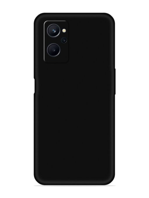 Plain Black Soft Silicone Case for Realme 9I (4G) Zapvi