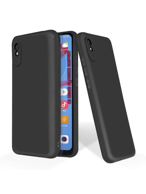 Plain Black Soft Silicone Case for Realme 9I (5G) Zapvi