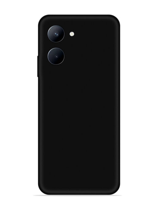 Plain Black Soft Silicone Case for Realme C33 (2023) Zapvi