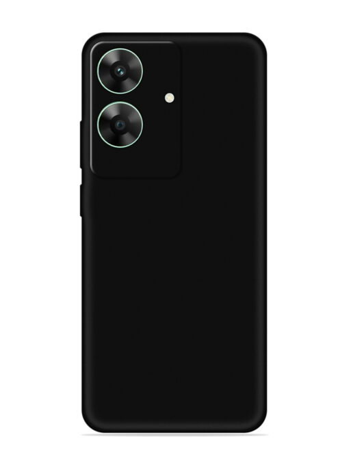 Plain Black Soft Silicone Case for Realme C61 Zapvi