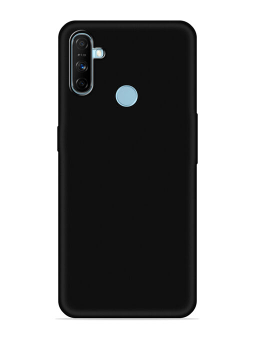 Plain Black Soft Silicone Case for Realme Narzo 20A