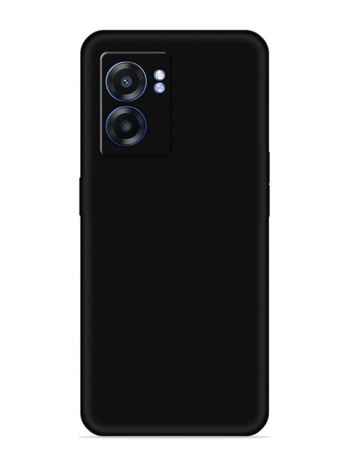 Plain Black Soft Silicone Case for Realme Narzo 50 (5G) Zapvi