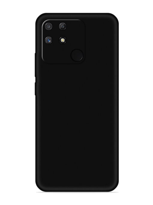 Plain Black Soft Silicone Case for Realme Narzo 50A Zapvi