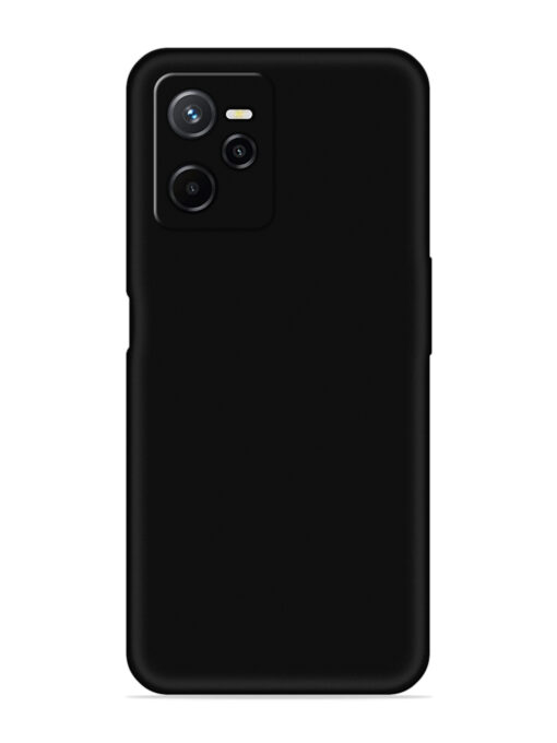 Plain Black Soft Silicone Case for Realme Narzo 50A Prime Zapvi