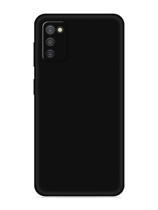 Plain Black Soft Silicone Case for Samsung Galaxy A03S