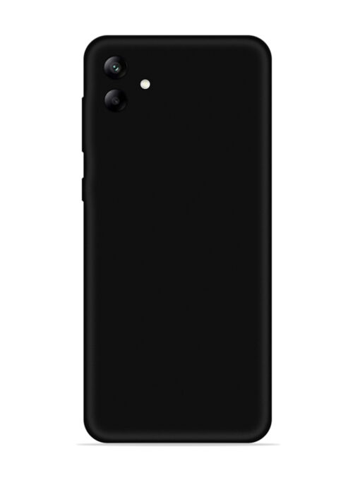 Plain Black Soft Silicone Case for Samsung Galaxy A04 Zapvi