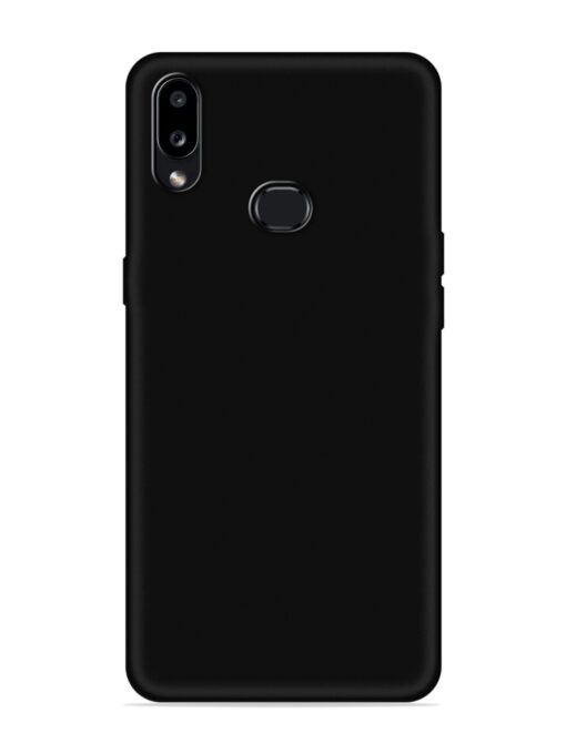 Plain Black Soft Silicone Case for Samsung Galaxy A10S Zapvi