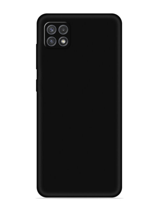 Plain Black Soft Silicone Case for Samsung Galaxy A22 (5G) Zapvi