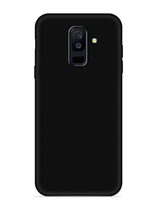 Plain Black Soft Silicone Case for Samsung Galaxy A6 Plus Zapvi