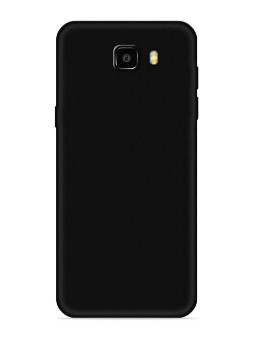 Plain Black Soft Silicone Case for Samsung Galaxy C9 Zapvi