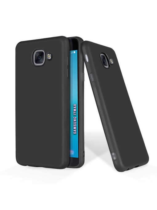 Plain Black Soft Silicone Case for Samsung Galaxy J7 Max Zapvi