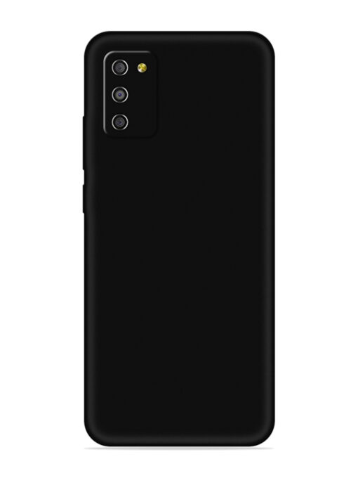 Plain Black Soft Silicone Case for Samsung Galaxy M02S Zapvi