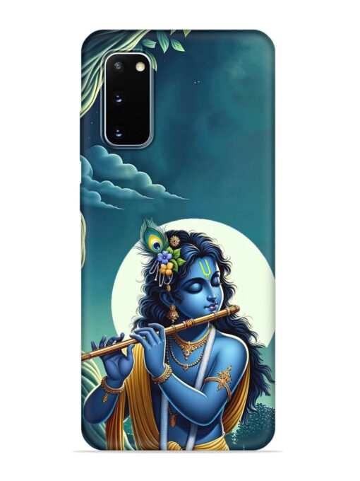 Krishna's Divine Flute Embossed Soft Silicone Case for Samsung Galaxy S20 Zapvi