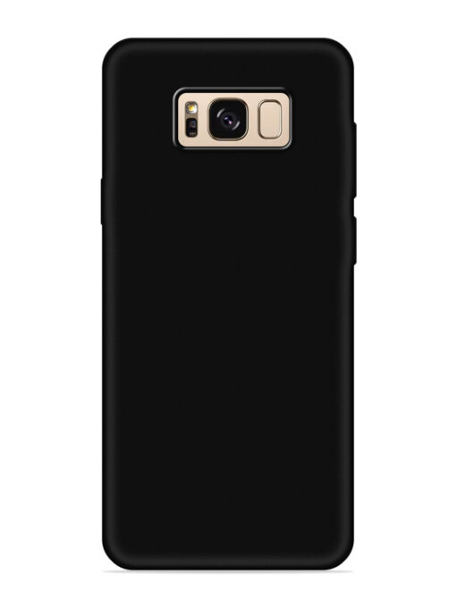 Plain Black Soft Silicone Case for Samsung Galaxy S8 Zapvi