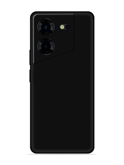 Plain Black Soft Silicone Case for Tecno Pova 5 Pro (5G) Zapvi