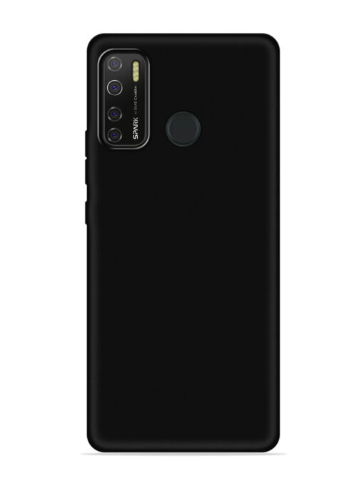 Plain Black Soft Silicone Case for Tecno Spark 5 Pro Zapvi