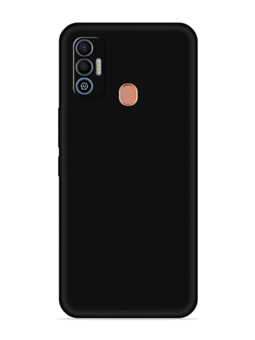 Plain Black Soft Silicone Case for Tecno Spark 7T Zapvi