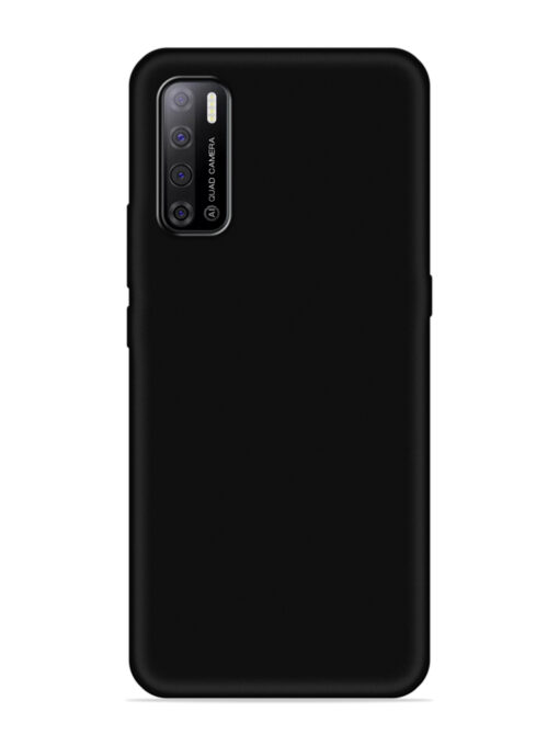 Plain Black Soft Silicone Case for Tecno Spark Power 2 Zapvi