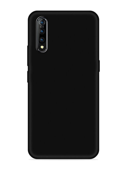 Plain Black Soft Silicone Case for Vivo S1 Zapvi