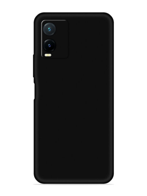 Plain Black Soft Silicone Case for Vivo T1X Zapvi