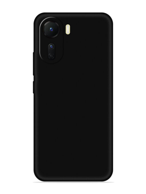 Plain Black Soft Silicone Case for Vivo T2X (5G)