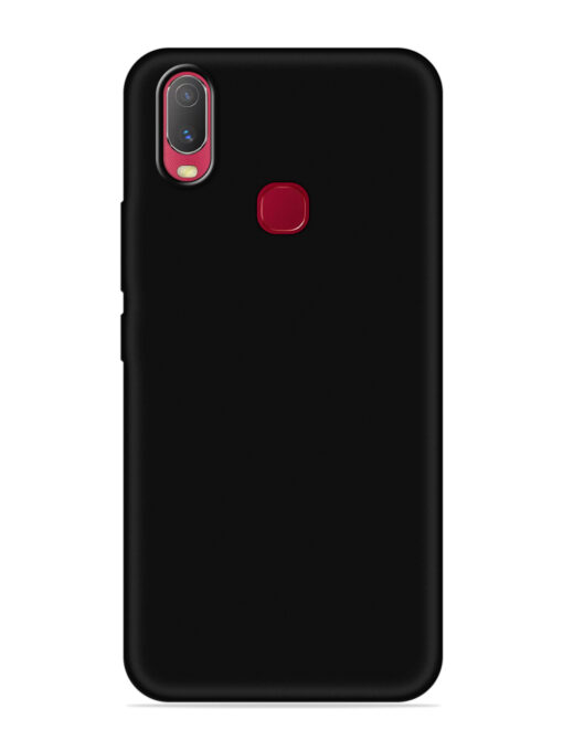 Plain Black Soft Silicone Case for Vivo U10 Zapvi