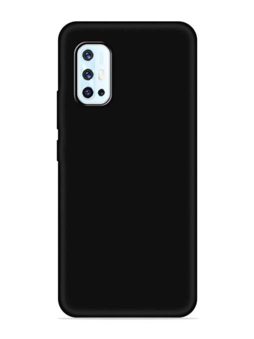 Plain Black Soft Silicone Case for Vivo V17 Zapvi