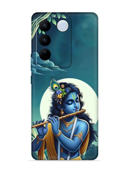 Krishna's Divine Flute Embossed Soft Silicone Case for Vivo V27 (5G) Zapvi