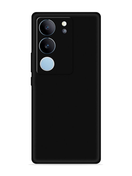 Plain Black Soft Silicone Case for Vivo V29 Pro (5G) Zapvi