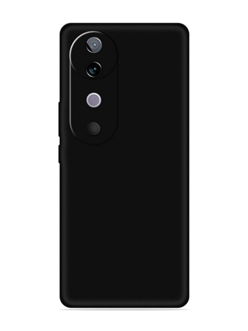 Plain Black Soft Silicone Case for Vivo V40 Pro (5G) Zapvi